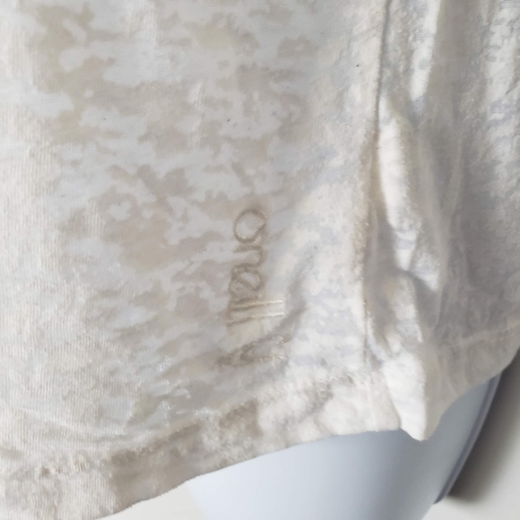O'Neill Medium White Short Sleeve Shirt Burnout Basic Tee Semi-Sheer Top T-shirt - Picture 5 of 6